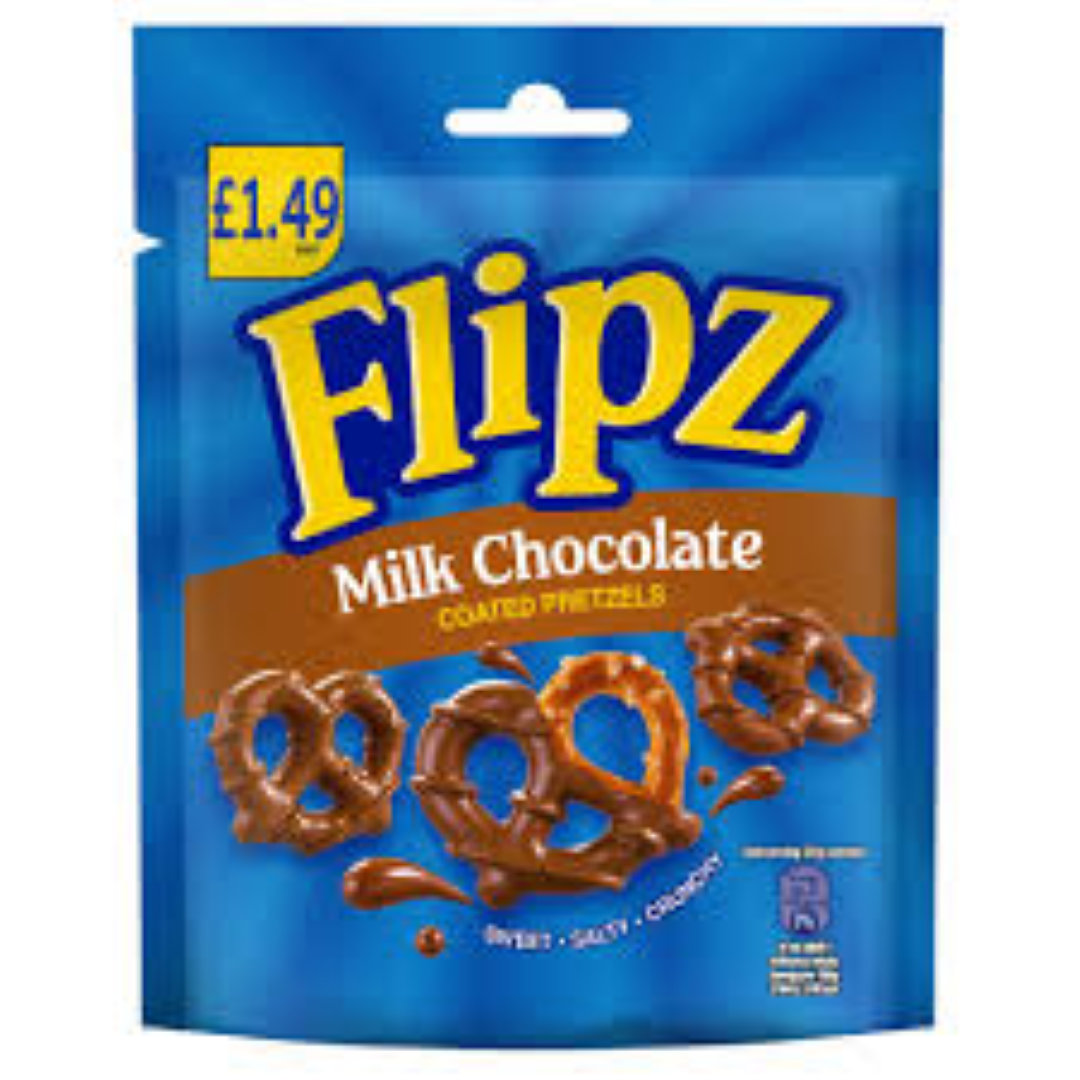 FLIPZ MILK CHOCOLATE PRETZELS 80G